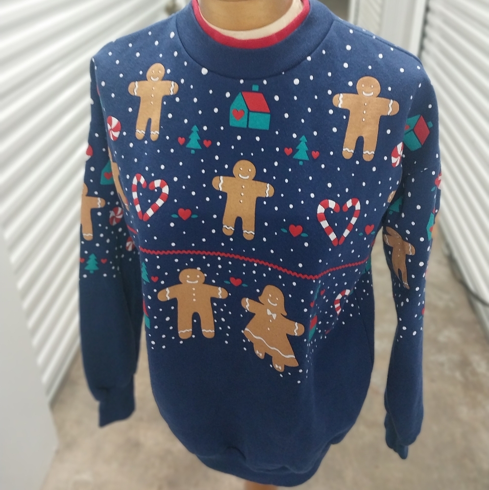 Vintage Christmas Gingerbread Sweater - Picture 2 of 6